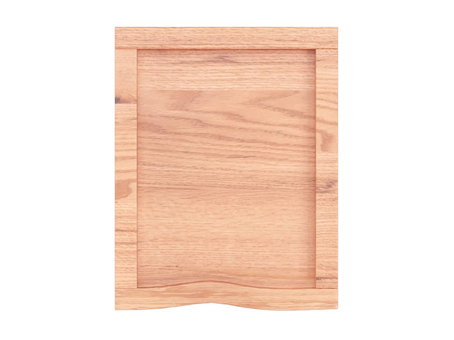 Étagère murale marron clair bois chêne massif traité OFR85424 BonneVie Meuble