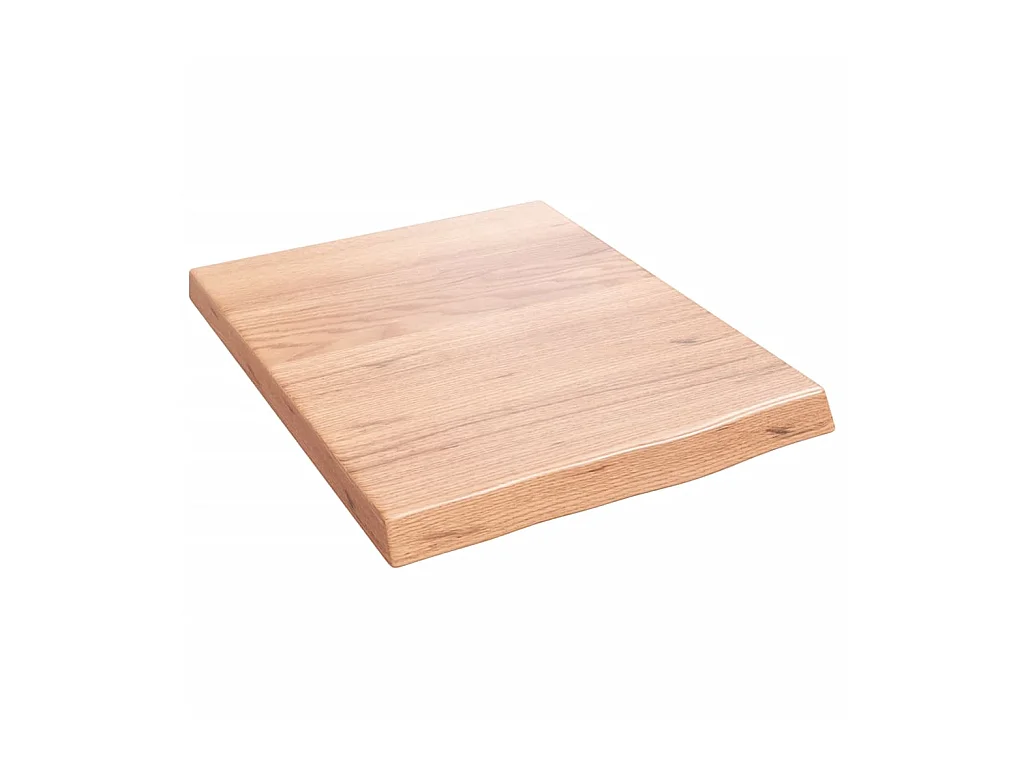 Étagère murale marron clair bois chêne massif traité OFR85424 BonneVie Meuble
