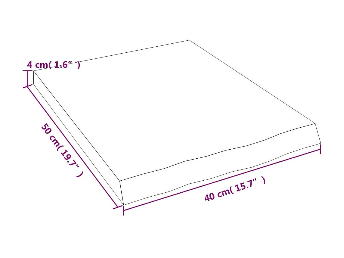 Prateleira de parede 40x50x(2-4) cm carvalho tratado castanho PT731653