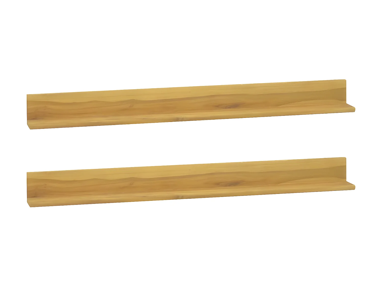 Étagères murales 2 pcs 110x10x10 cm Bois de teck massif OFR51322 BonneVie Meuble