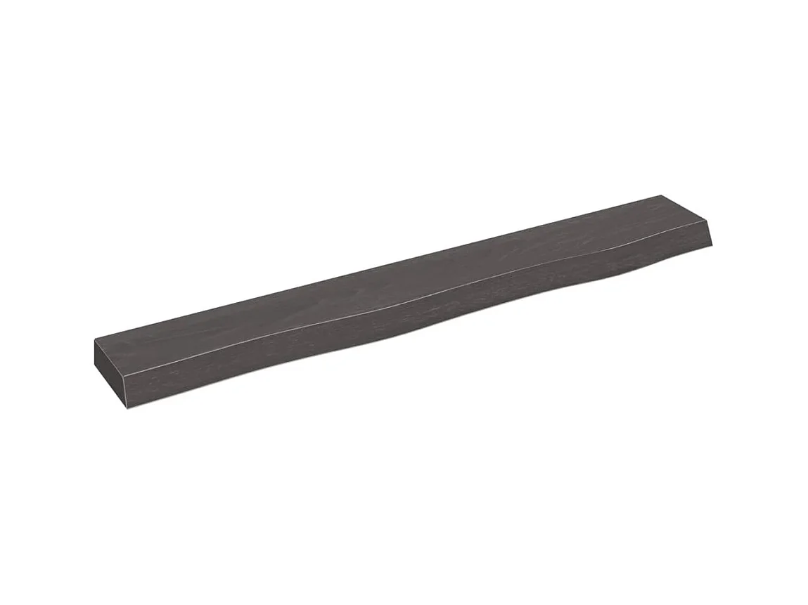 Étagère murale marron foncé 80x10x4 cm bois chêne massif traité OFR51591 BonneVie Meuble