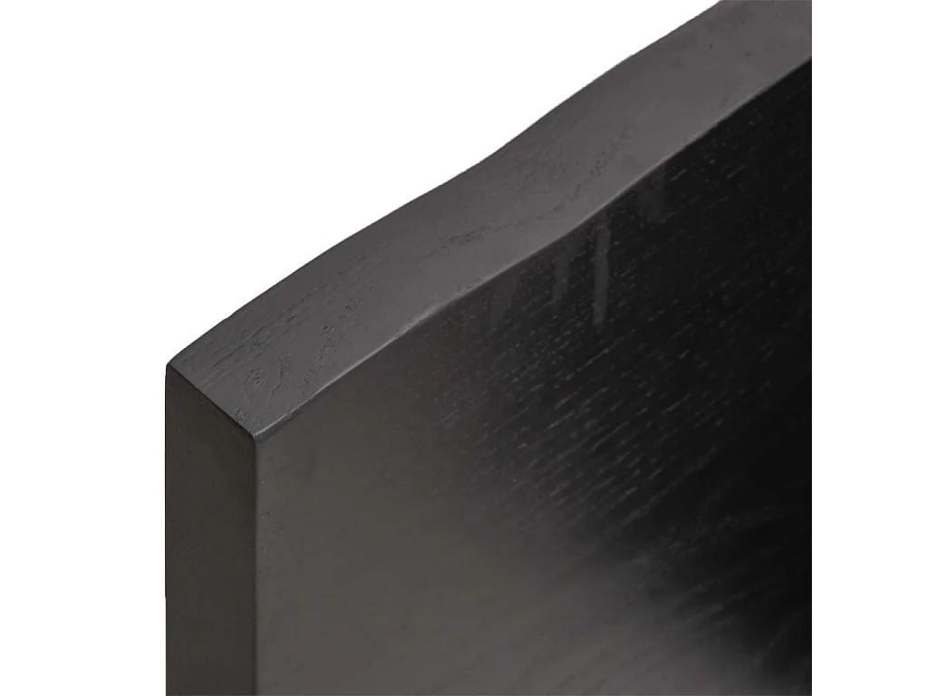 Étagère murale marron foncé 80x10x4 cm bois chêne massif traité OFR51591 BonneVie Meuble