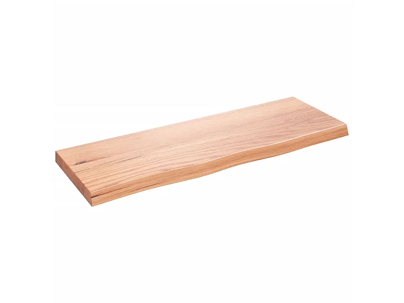 Étagère murale marron clair bois chêne massif traité OFR99879 BonneVie Meuble