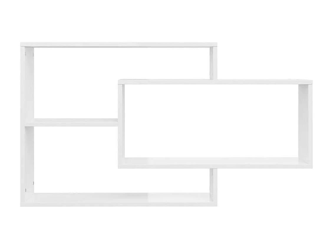 Estantes pared madera contrachapada blanco brillo 104x20x58,5cm ES33585