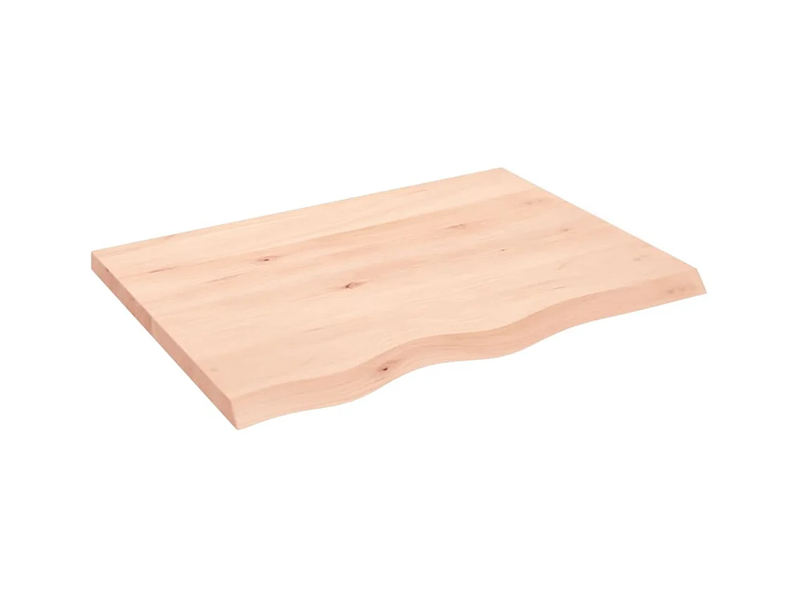 Étagère murale 80x60x(2-4) cm bois de chêne massif non traité OFR48162 BonneVie Meuble