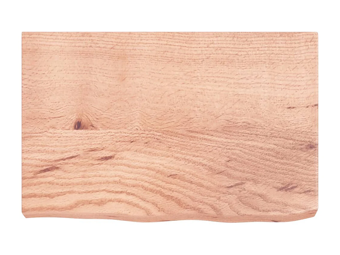 Étagère murale marron clair bois chêne massif traité OFR28469 BonneVie Meuble