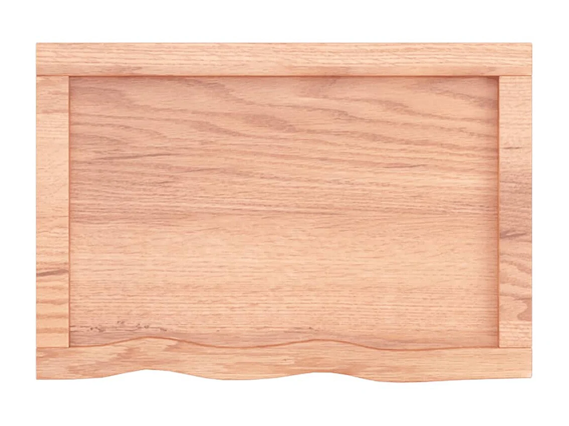 Étagère murale marron clair bois chêne massif traité OFR28469 BonneVie Meuble