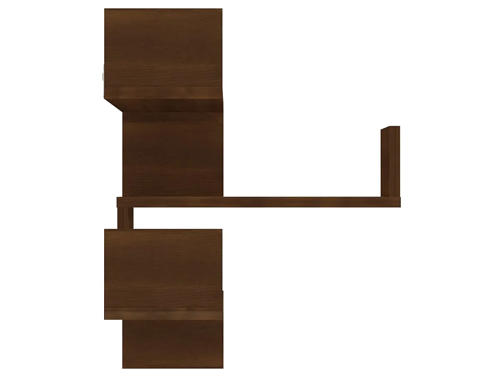 Hoekwandschap 40x40x50 cm bewerkt hout bruin eikenkleur NL647153