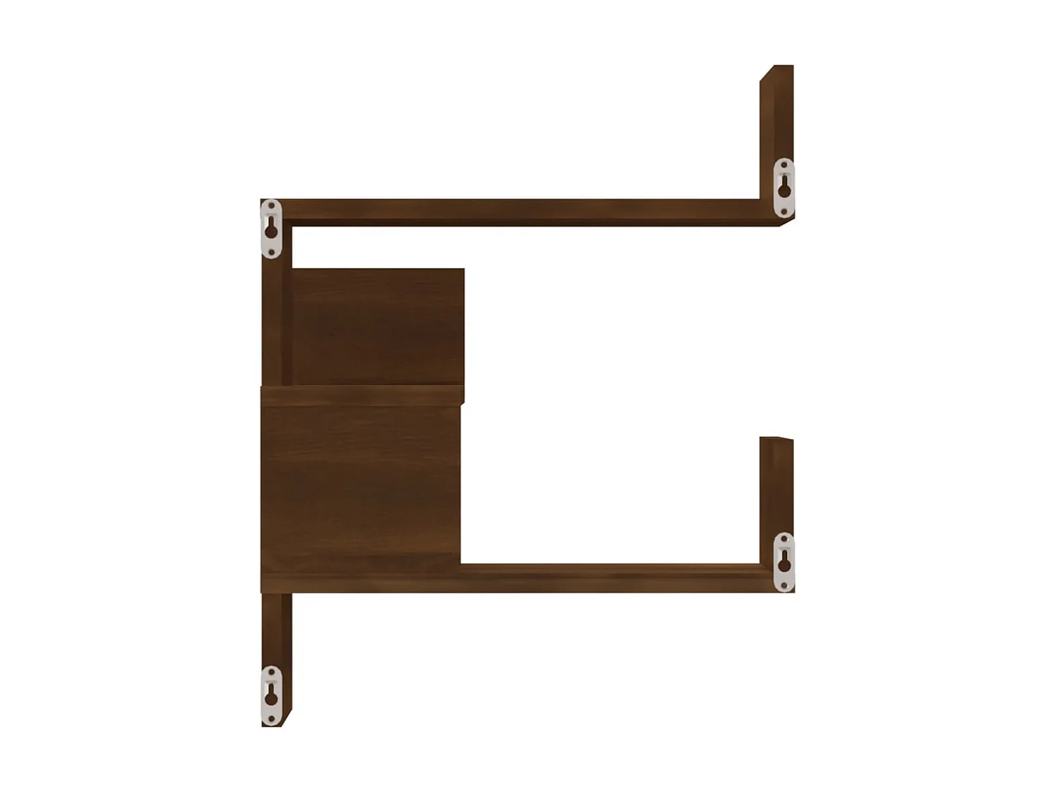 Étagère d'angle murale Chêne marron 40x40x50 cm Bois ingénierie OFR25879 BonneVie Meuble