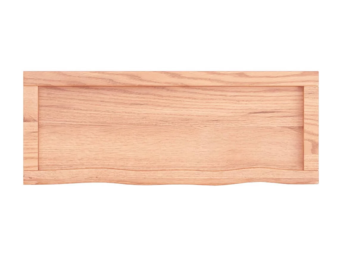 Étagère murale marron clair bois chêne massif traité OFR82655 BonneVie Meuble