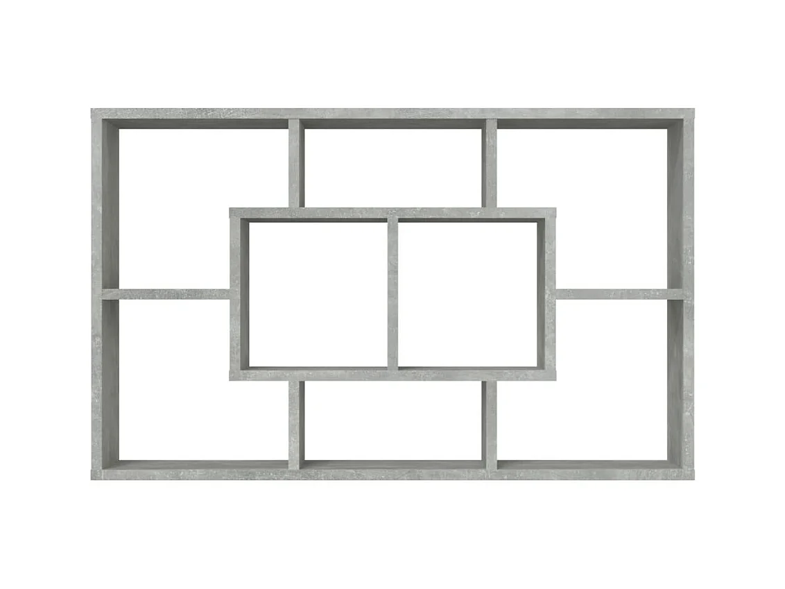 Wandschap 85x16x52,5 cm bewerkt hout betongrijs NL546198