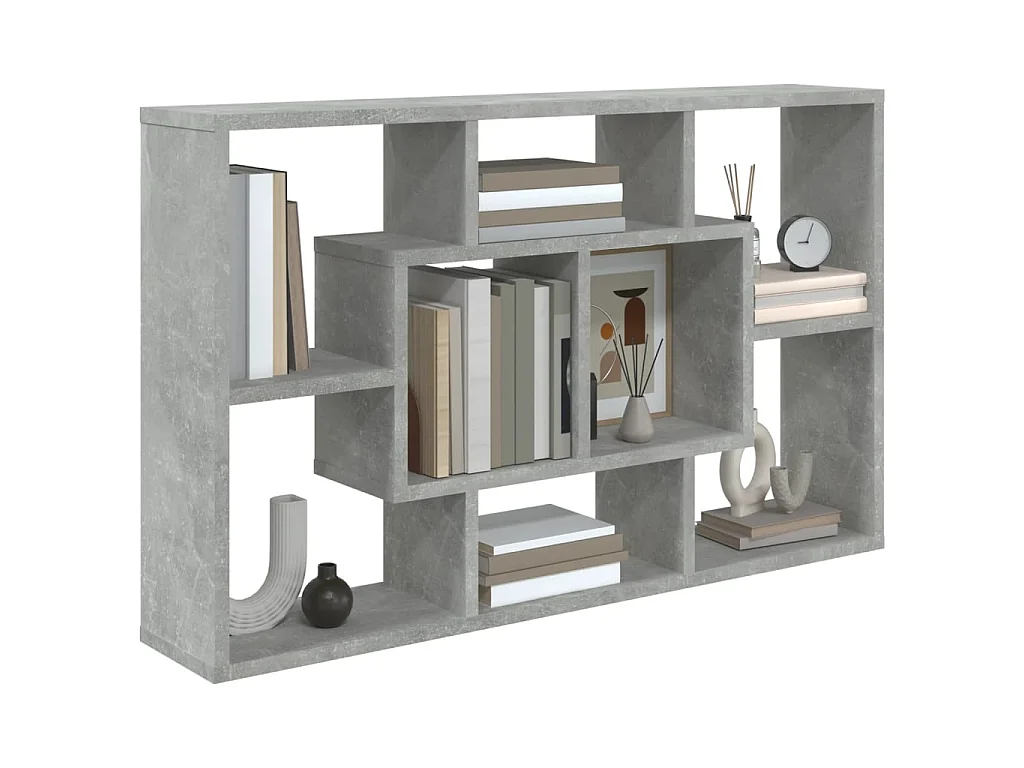 Étagère murale Gris béton 85x16x52,5 cm Bois d'ingénierie SDD48295 BonneVie Meuble