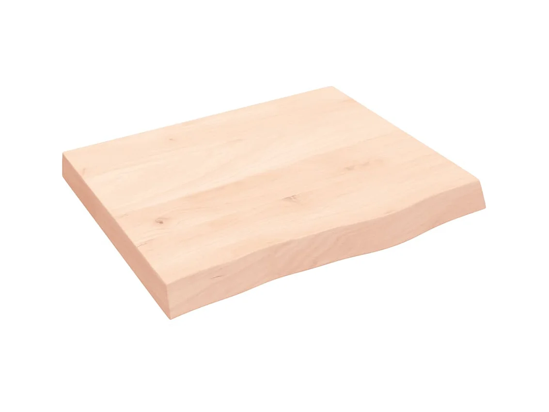 Étagère murale 60x50x(2-6) cm bois de chêne massif non traité OFR83810 BonneVie Meuble