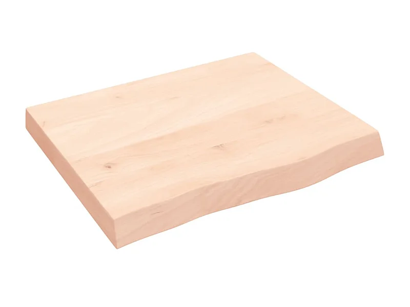 Étagère murale 60x50x(2-6) cm bois de chêne massif non traité OFR83810 BonneVie Meuble