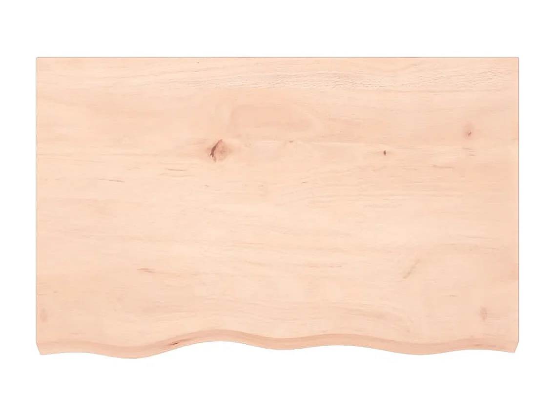 Étagère murale 80x50x2 cm bois de chêne massif non traité OFR83066 BonneVie Meuble