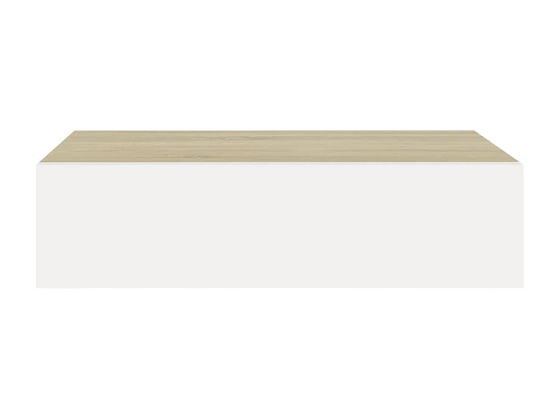 Wandschap met lade 40x23,5x10 cm MDF eikenkleurig en wit NL497956