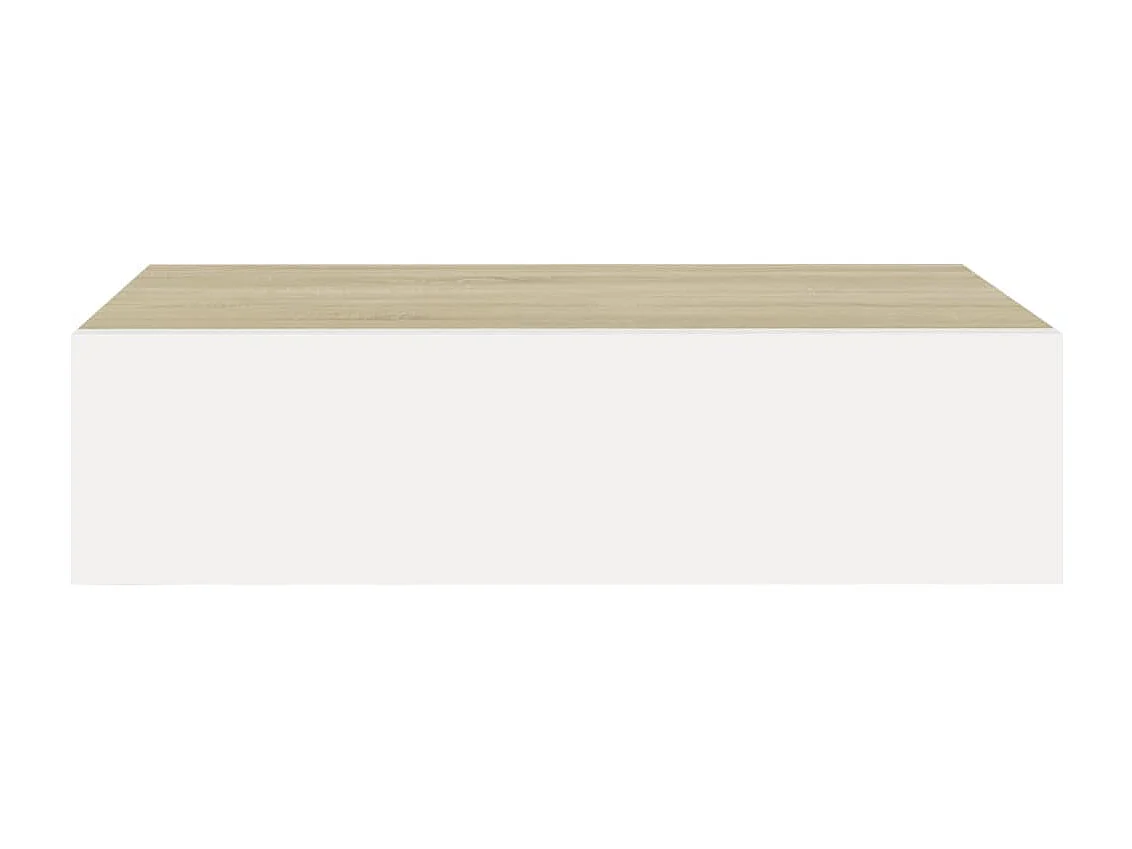 Wandschap met lade 40x23,5x10 cm MDF eikenkleurig en wit NL497956