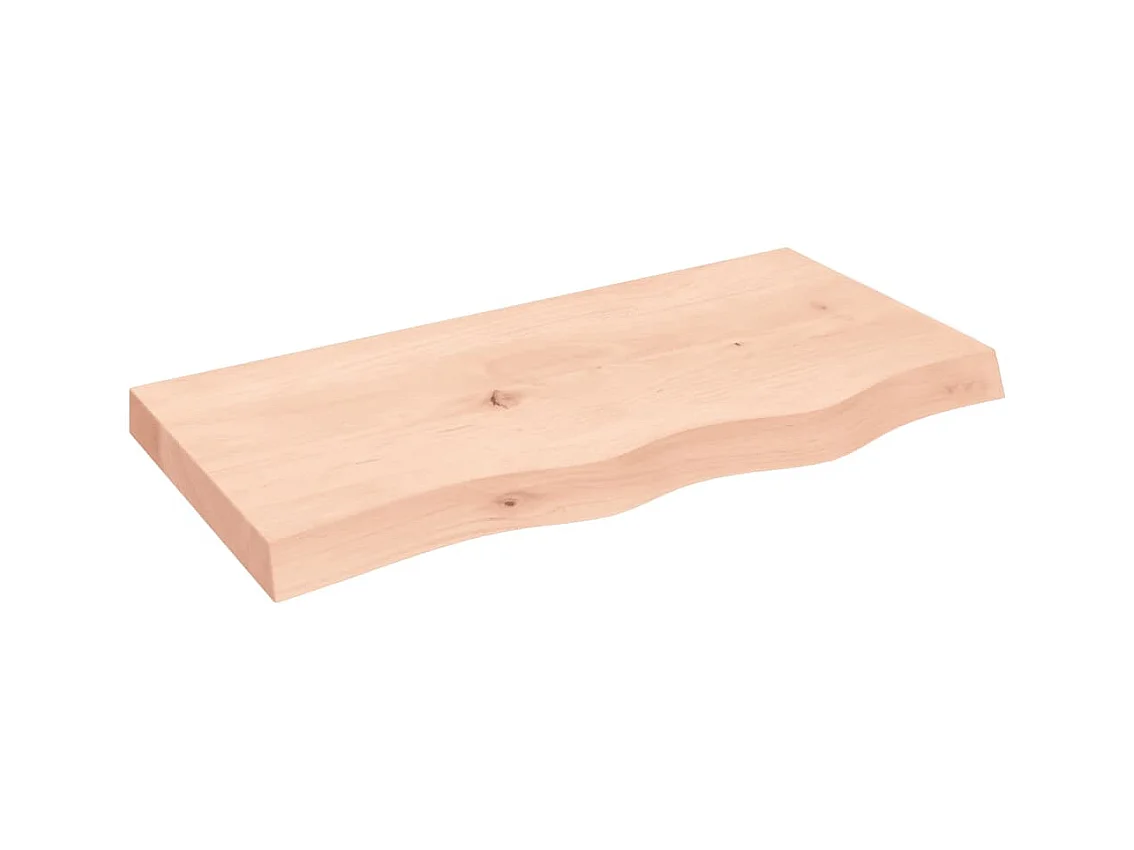 Étagère murale 80x40x(2-6) cm bois de chêne massif non traité OFR74070 BonneVie Meuble