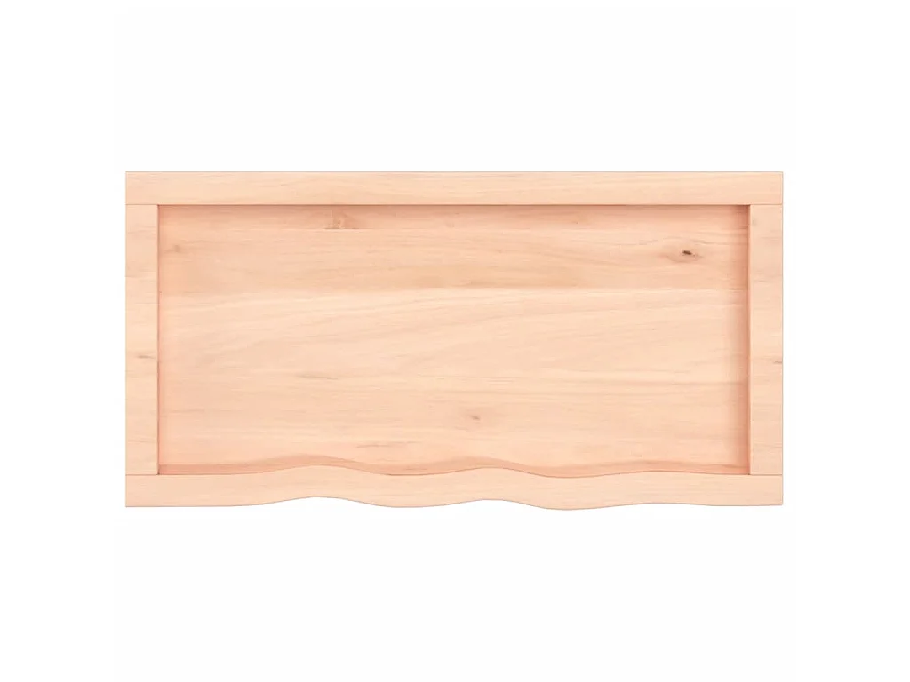 Étagère murale 80x40x(2-6) cm bois de chêne massif non traité OFR74070 BonneVie Meuble