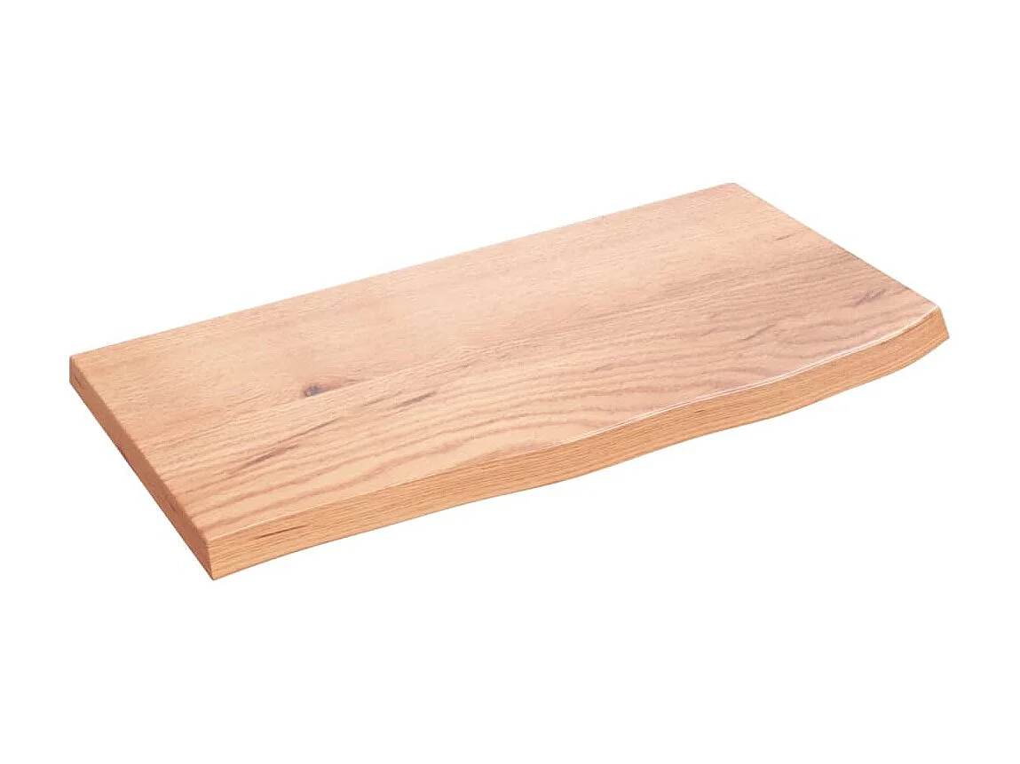 Estante de pared madera de roble tratada marrón claro 60x30x2cm ES678582