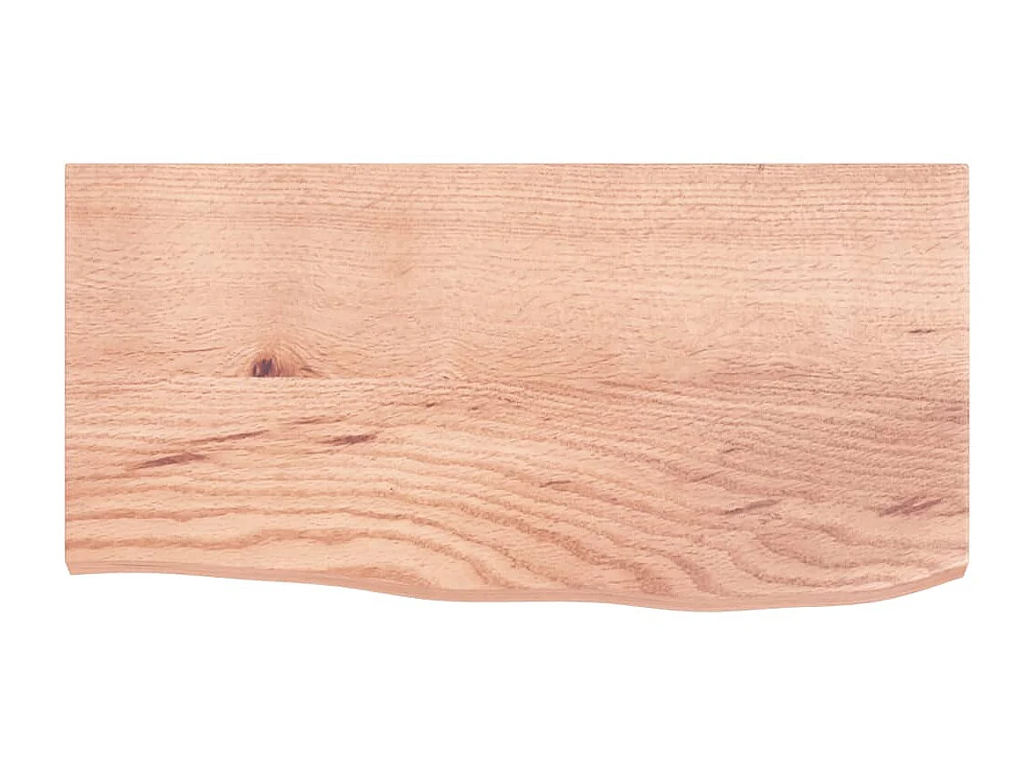 Étagère murale marron clair 60x30x2 cm bois chêne massif traité OFR21930 BonneVie Meuble