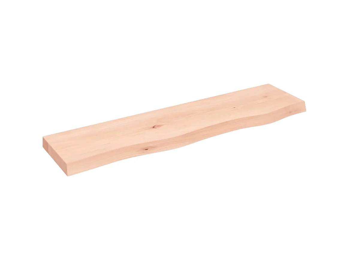 Étagère murale 80x20x4 cm bois de chêne massif non traité OFR25703 BonneVie Meuble