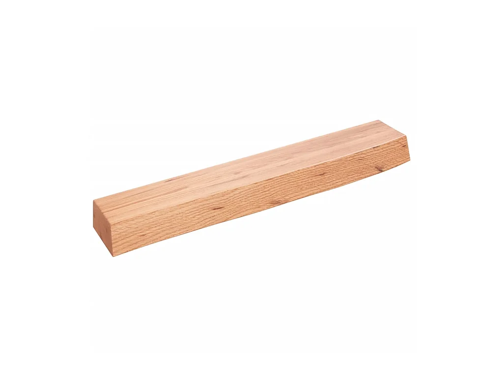 Étagère murale marron clair 60x10x6 cm bois chêne massif traité OFR26847 BonneVie Meuble