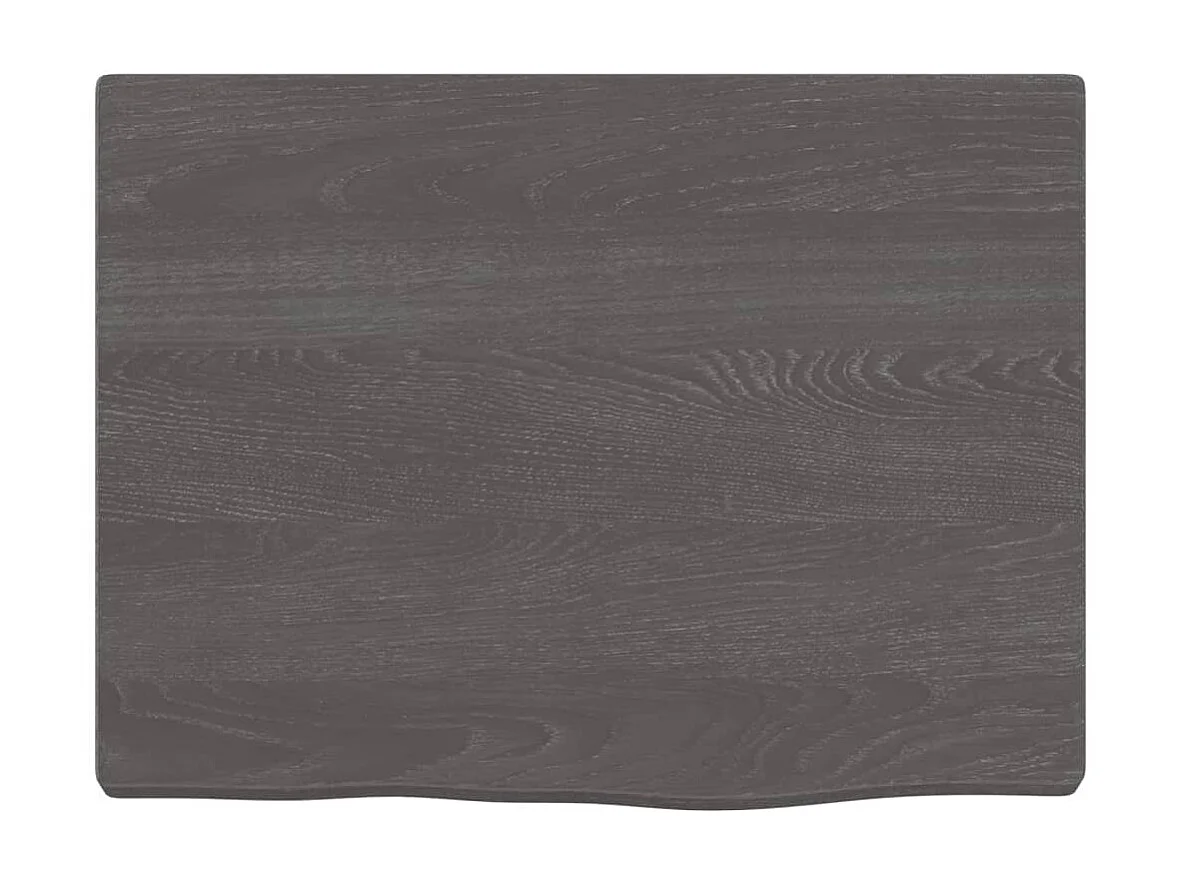 Étagère murale marron foncé 40x30x2 cm bois chêne massif traité OFR70225 BonneVie Meuble