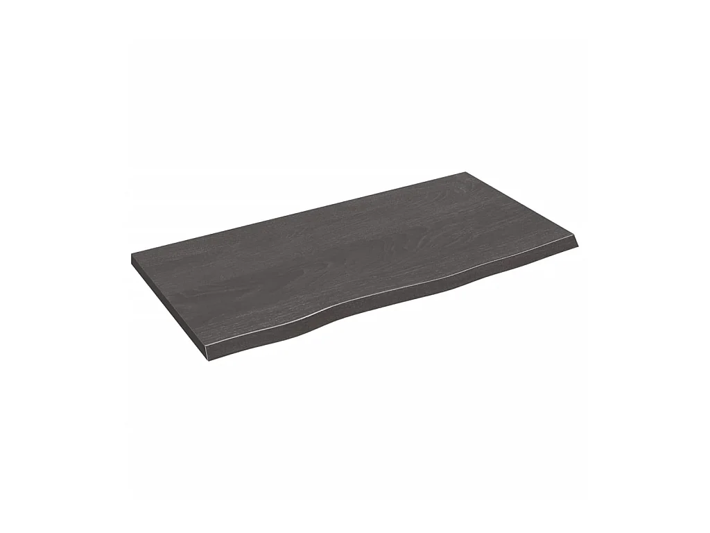 Étagère murale marron foncé 80x40x2 cm bois chêne massif traité OFR34796 BonneVie Meuble