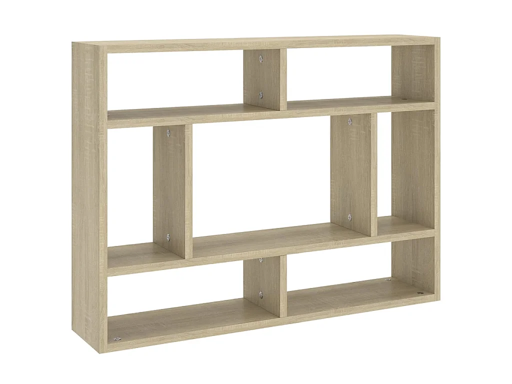 Étagère murale Chêne sonoma 75x16x55 cm Aggloméré OFR34601 BonneVie Meuble