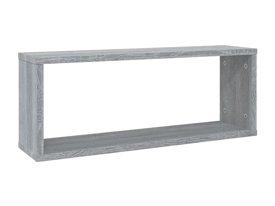 Étagères murales cube 6 pcs Sonoma gris 60x15x23 cm Bois OFR24674 BonneVie Meuble