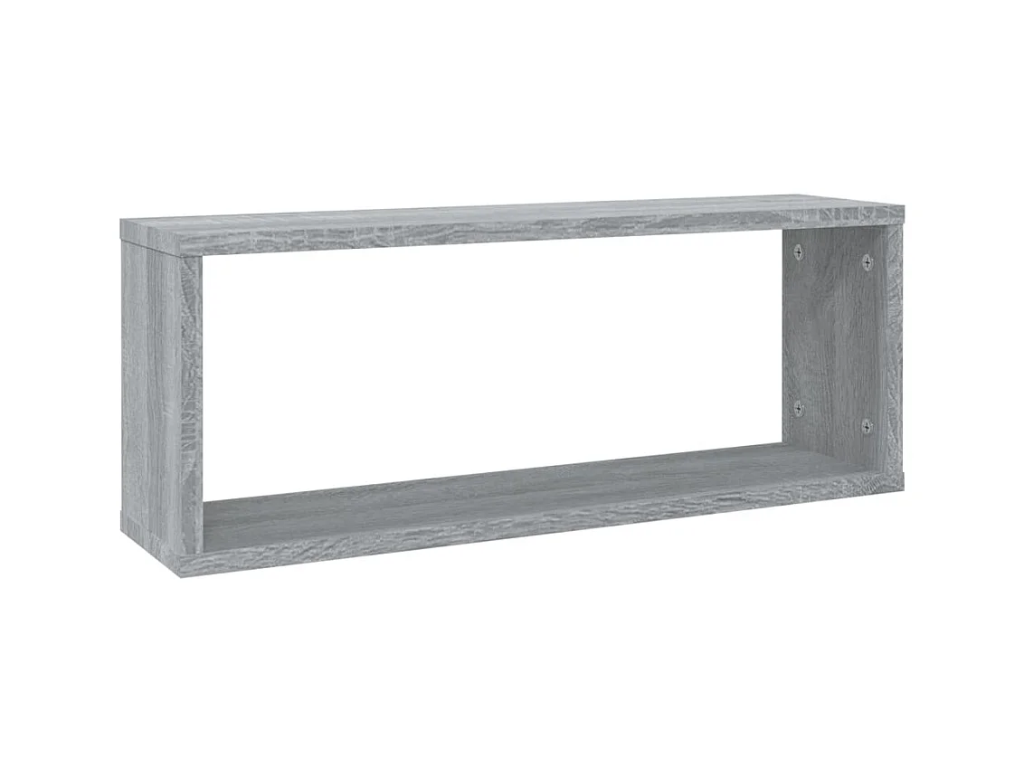 6 Pz Mensole Cubo Muro Grigio Sonoma 60x15x23 cm in Multistrato CFW50374