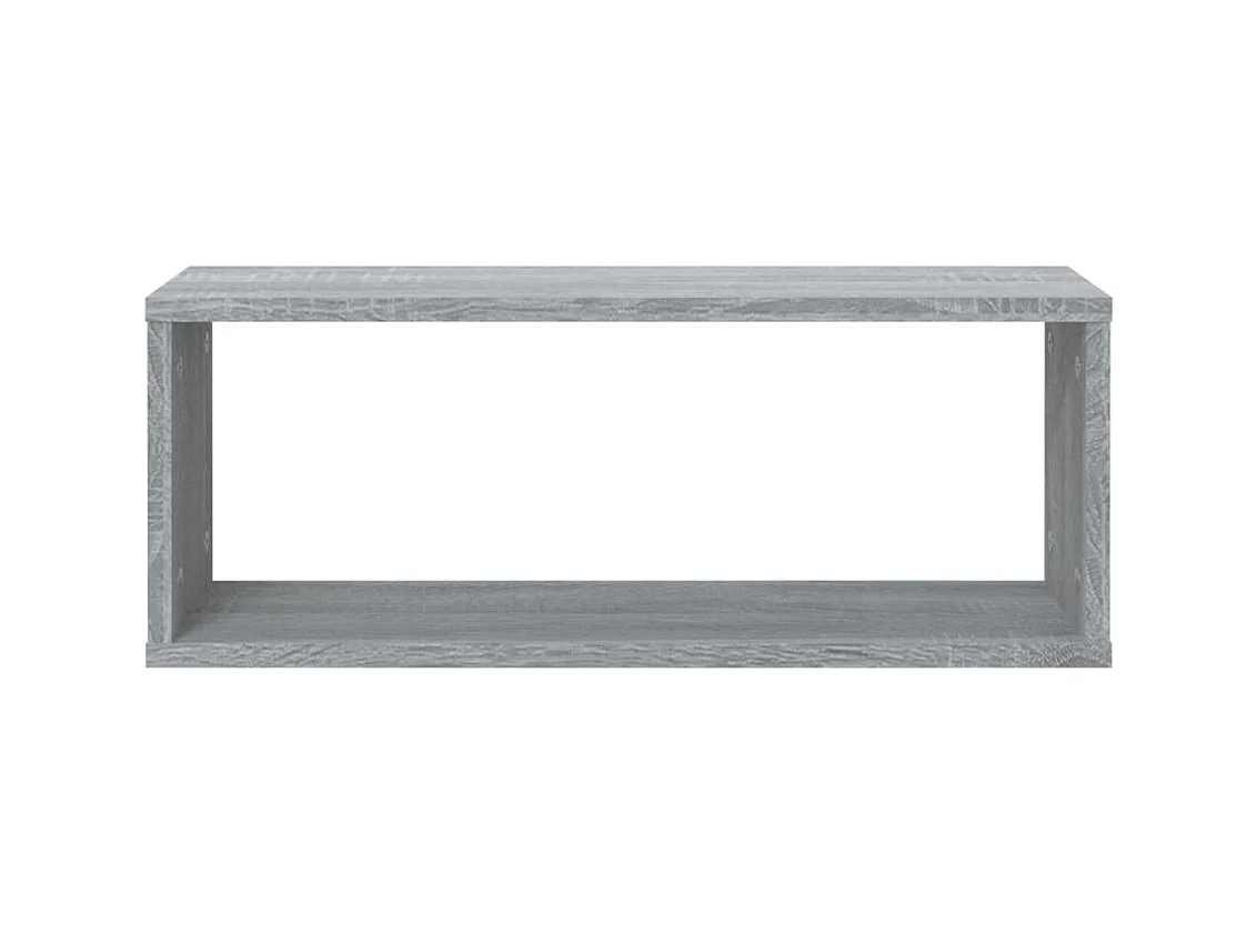 6 Pz Mensole Cubo Muro Grigio Sonoma 60x15x23 cm in Multistrato CFW50374