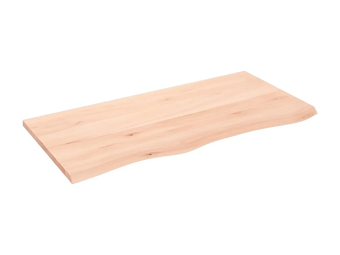 Estante de pared madera maciza de roble sin tratar 100x50x2 cm ES91119