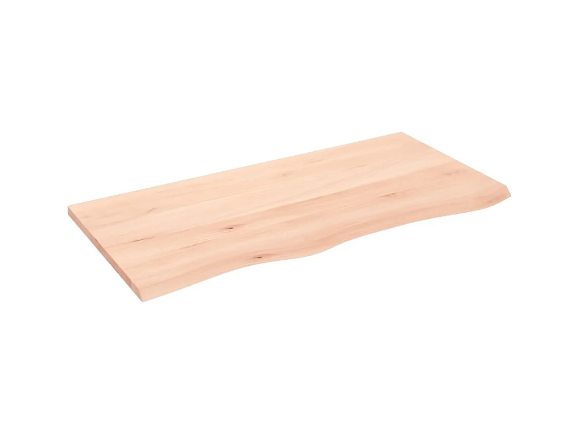 Étagère murale 100x50x2 cm bois de chêne massif non traité OFR37398 BonneVie Meuble