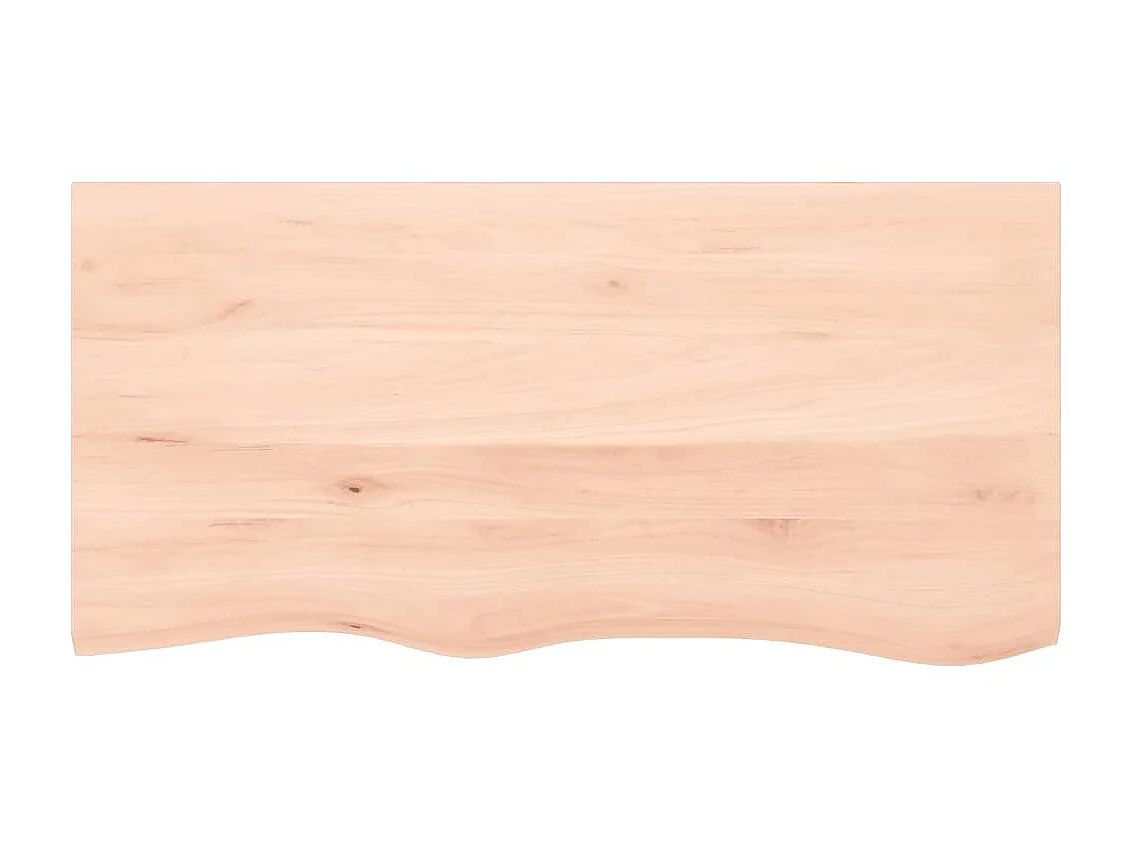 Étagère murale 100x50x2 cm bois de chêne massif non traité OFR37398 BonneVie Meuble