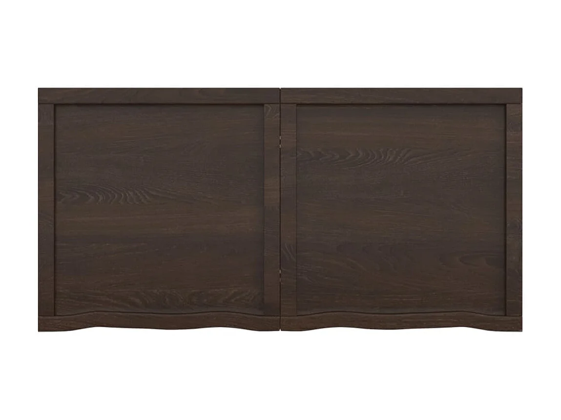 Étagère murale marron foncé bois chêne massif traité OFR54643 BonneVie Meuble