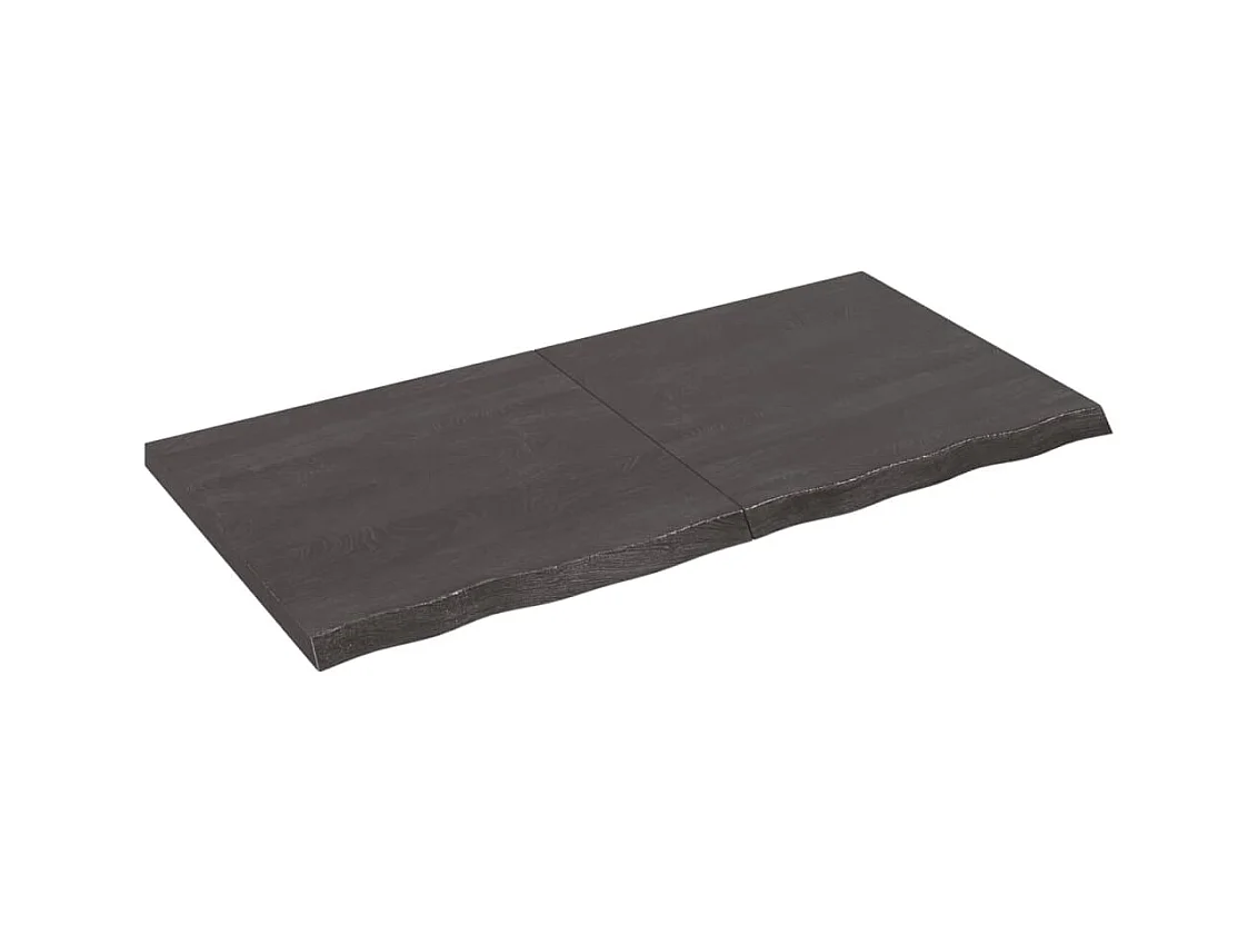 Étagère murale marron foncé bois chêne massif traité OFR54643 BonneVie Meuble