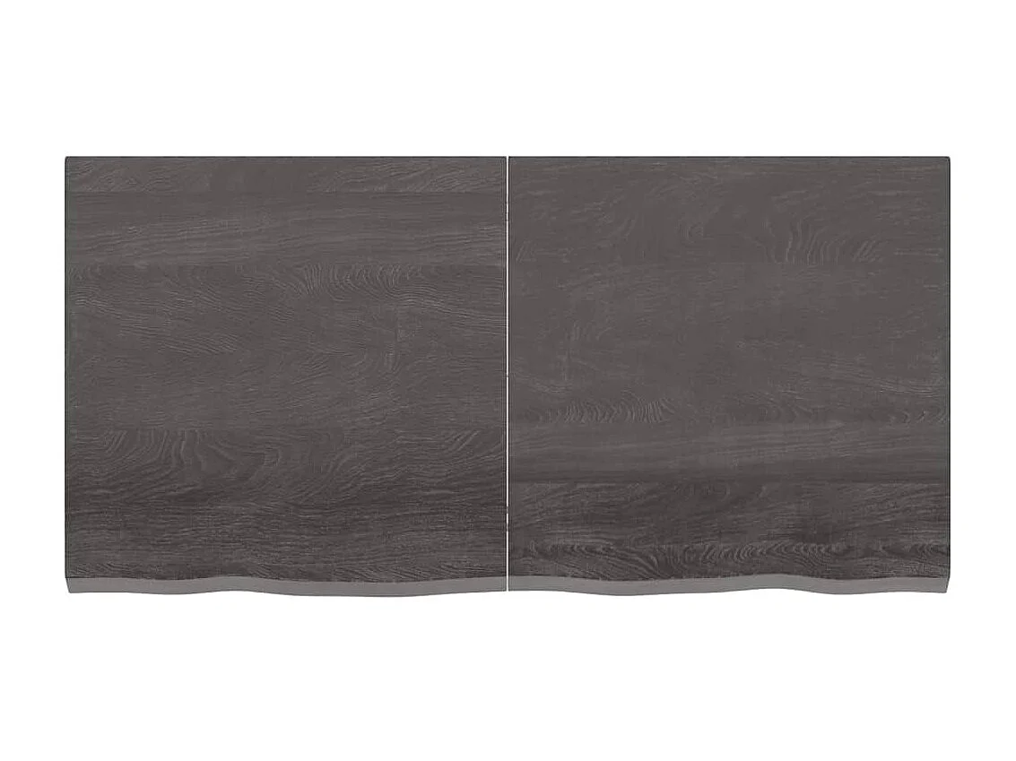 Étagère murale marron foncé bois chêne massif traité OFR54643 BonneVie Meuble