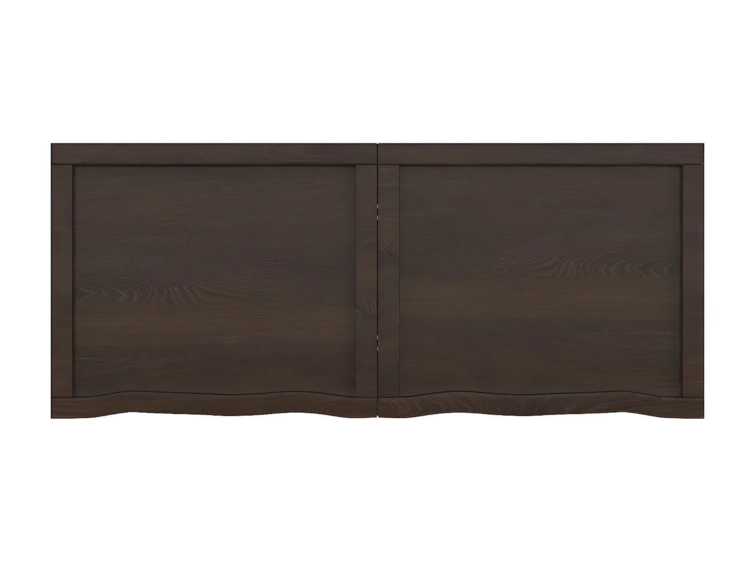 Étagère murale marron foncé bois chêne massif traité OFR62950 BonneVie Meuble