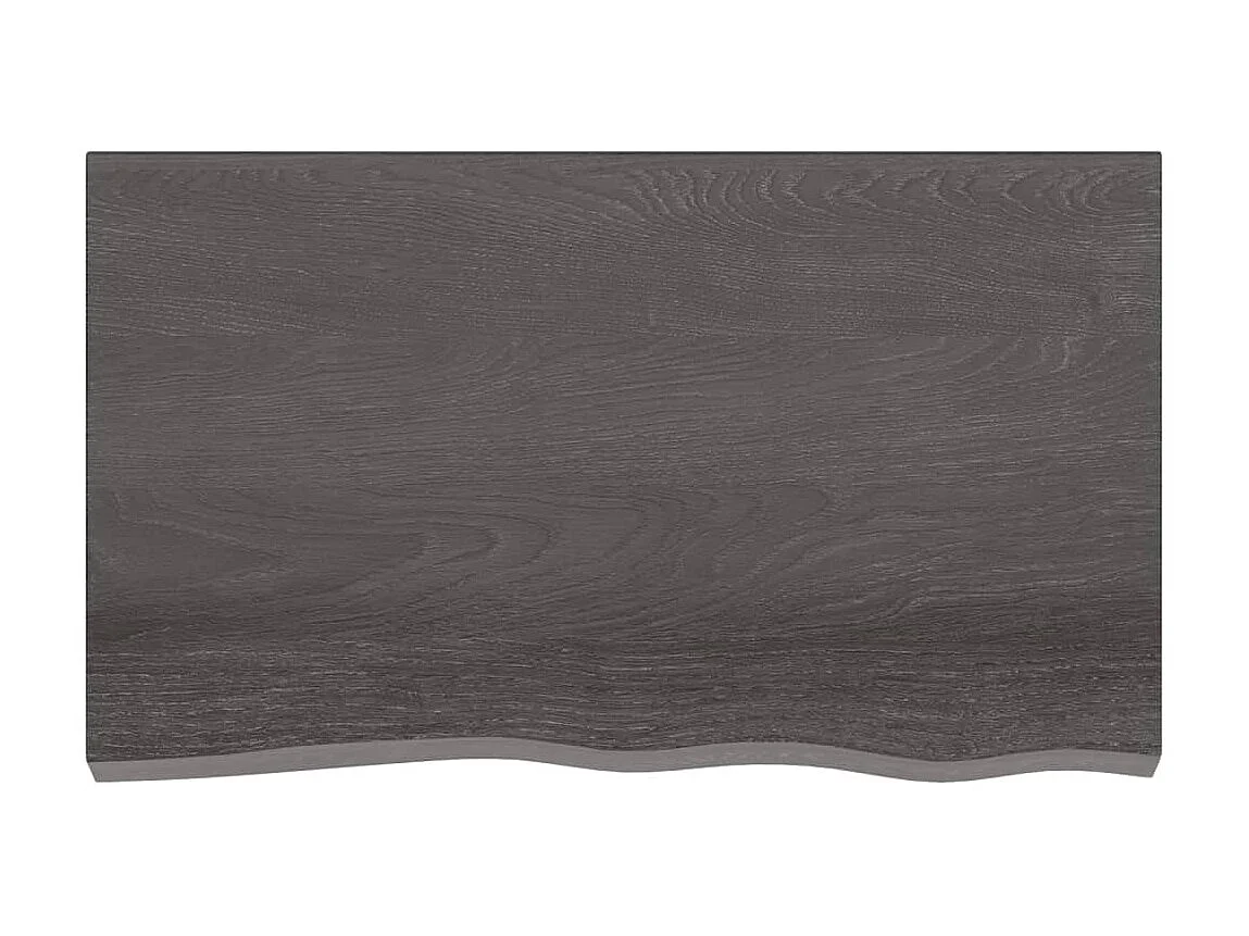 Étagère murale marron foncé 100x60x2cm bois chêne massif traité OFR85196 BonneVie Meuble