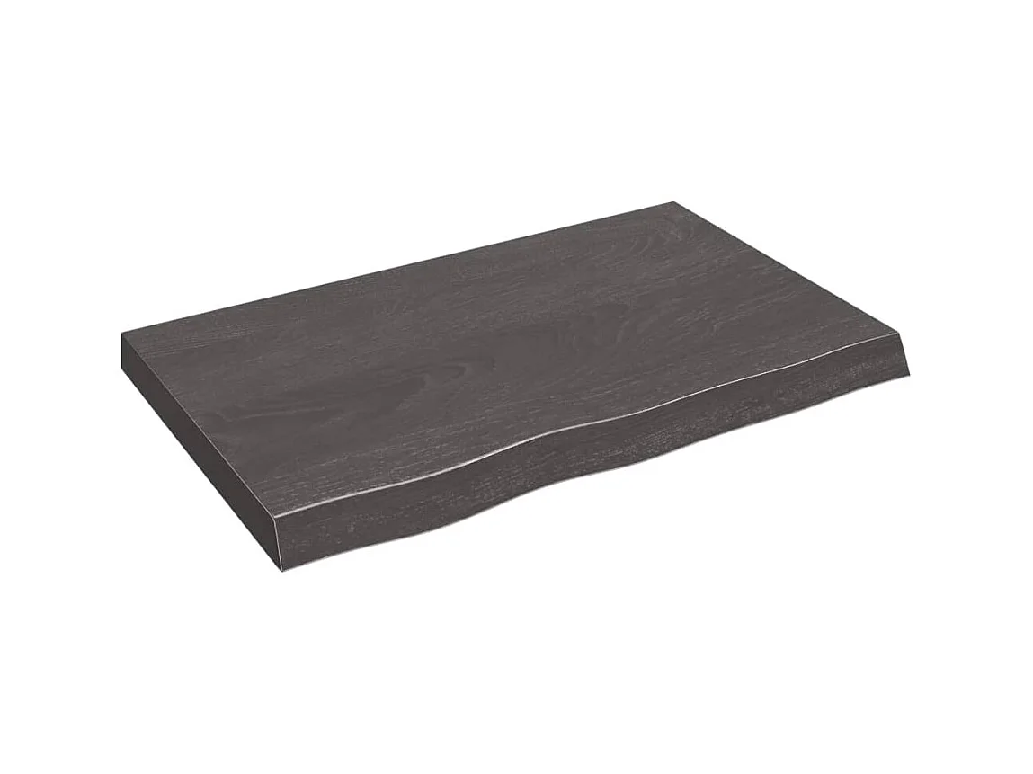 Étagère murale marron foncé bois chêne massif traité OFR87591 BonneVie Meuble