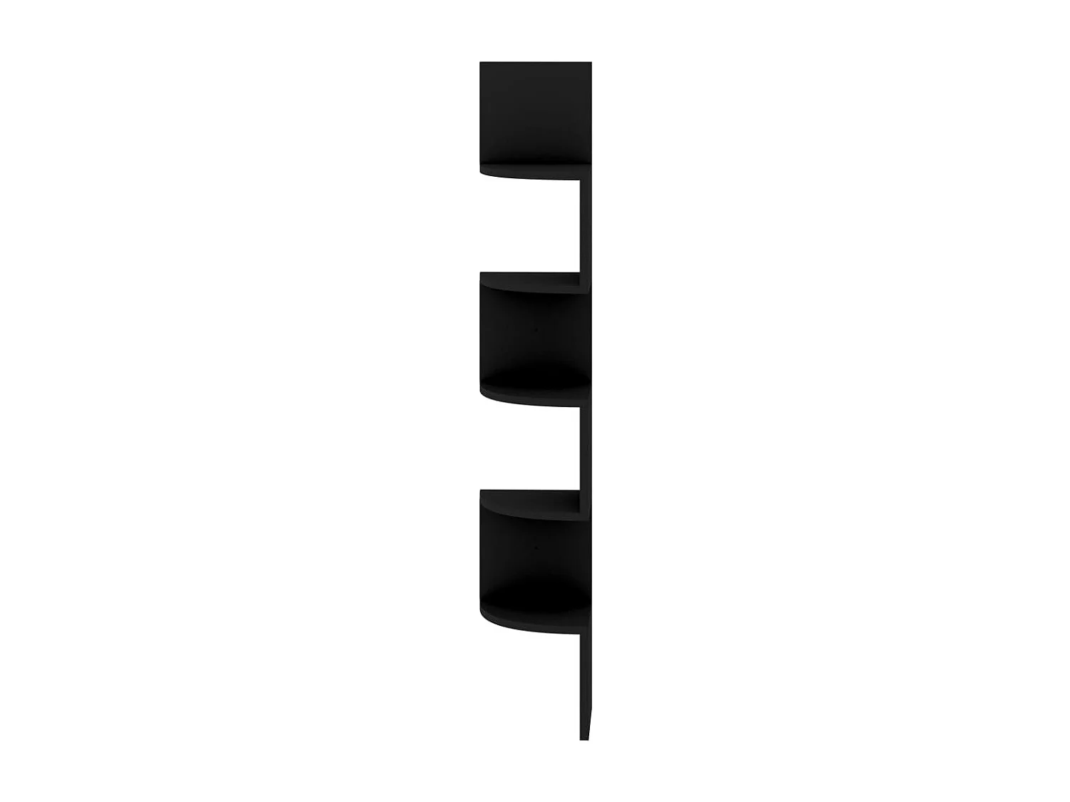 Estante de esquina pared madera ingeniería negro 19x19x123 cm ES17047