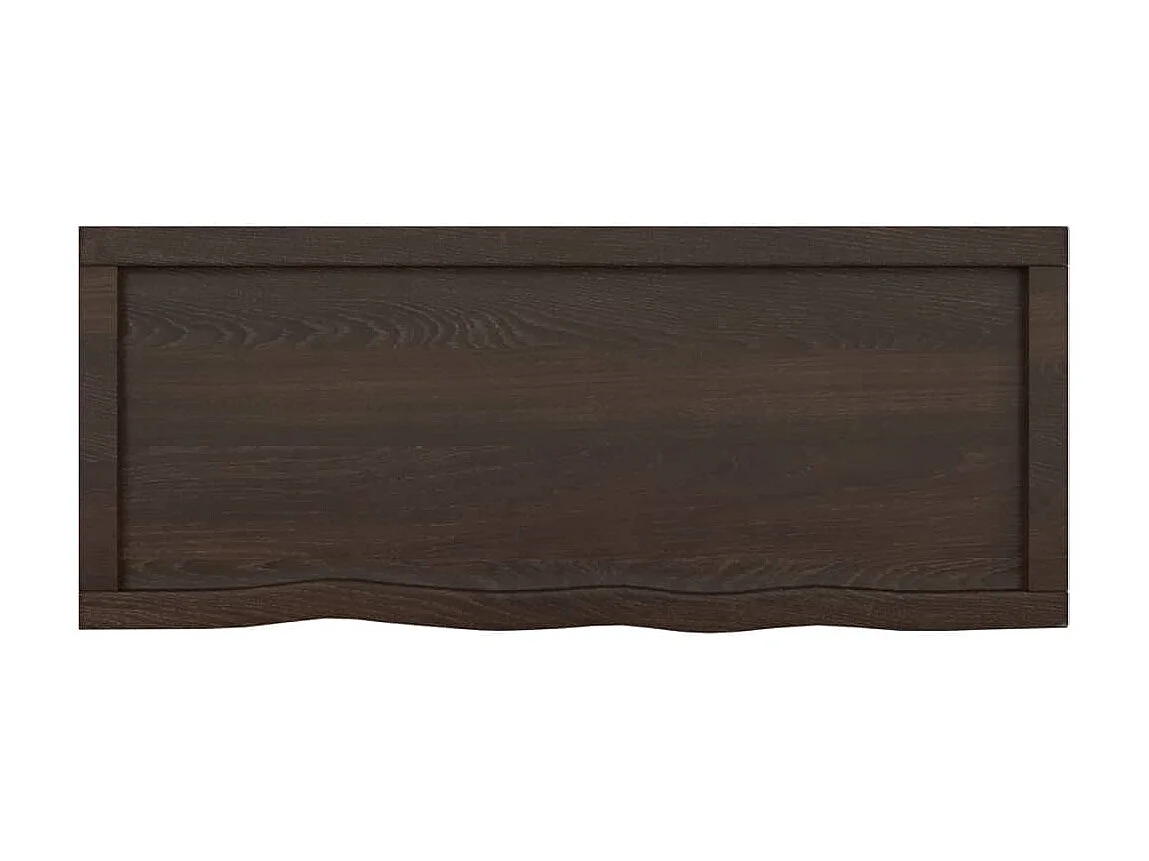 Étagère murale marron foncé bois chêne massif traité OFR33676 BonneVie Meuble