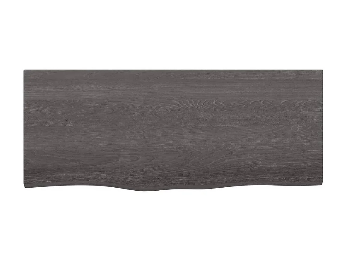 Étagère murale marron foncé bois chêne massif traité OFR33676 BonneVie Meuble