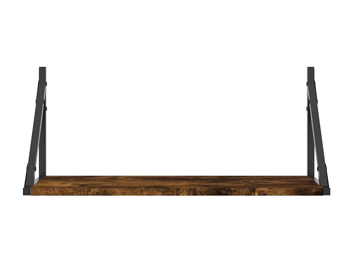 Étagères murales 2pcs chêne fumé 60x25x25,5cm bois d'ingénierie OFR90141 BonneVie Meuble