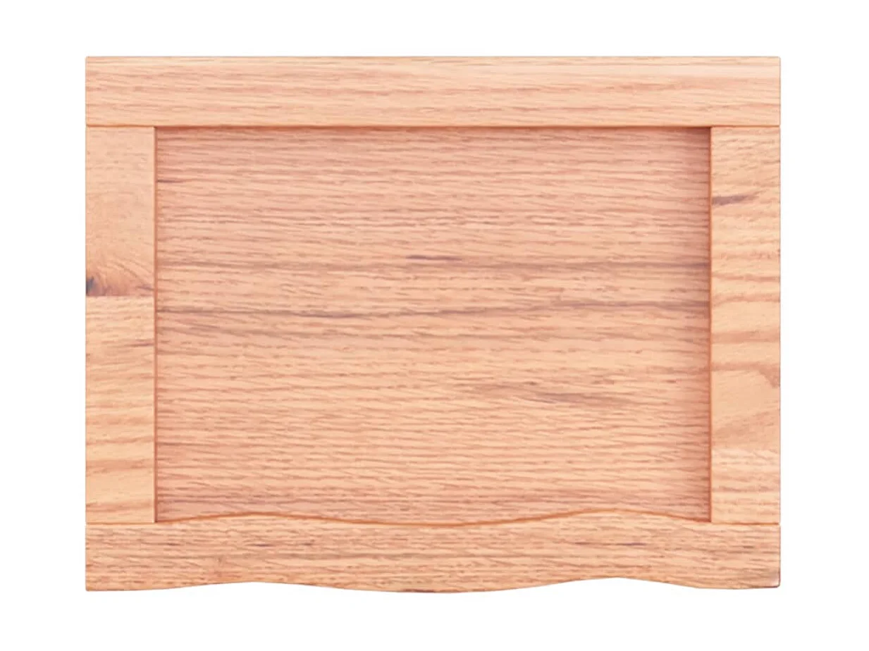 Étagère murale marron clair bois chêne massif traité OFR97982 BonneVie Meuble