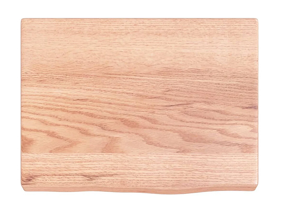 Étagère murale marron clair bois chêne massif traité OFR97982 BonneVie Meuble