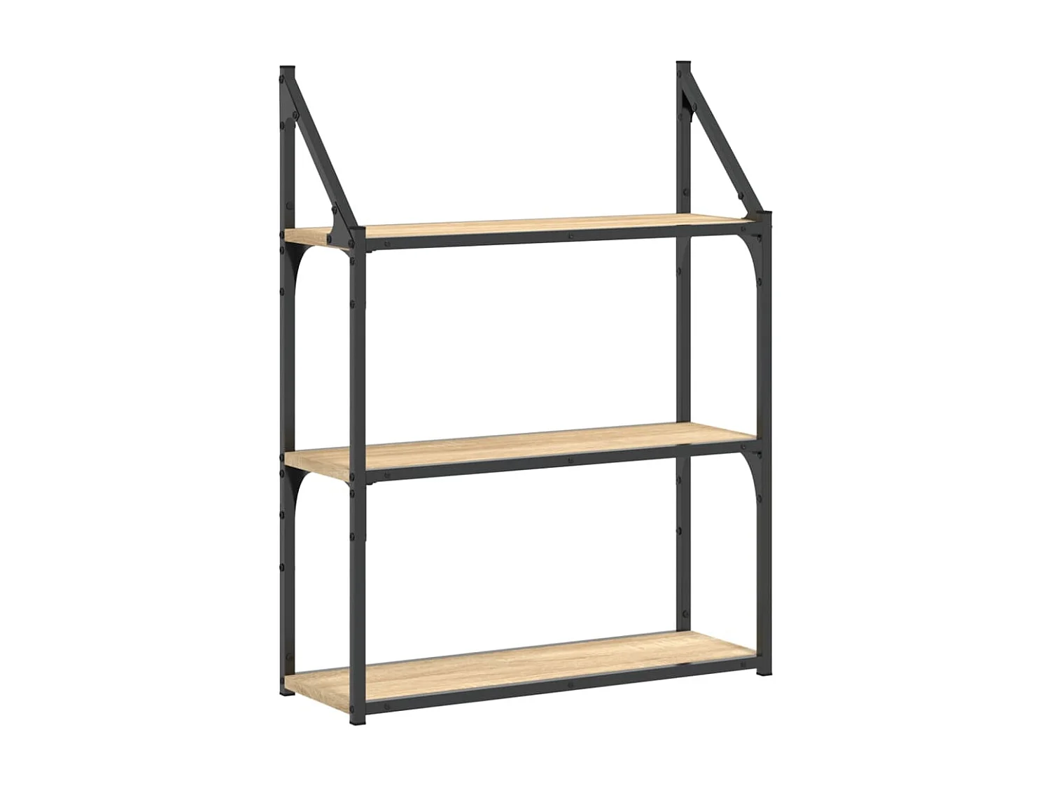 Wandrek 3-laags 60x21x78,5 cm bewerkt hout sonoma eikenkleurig NL409128