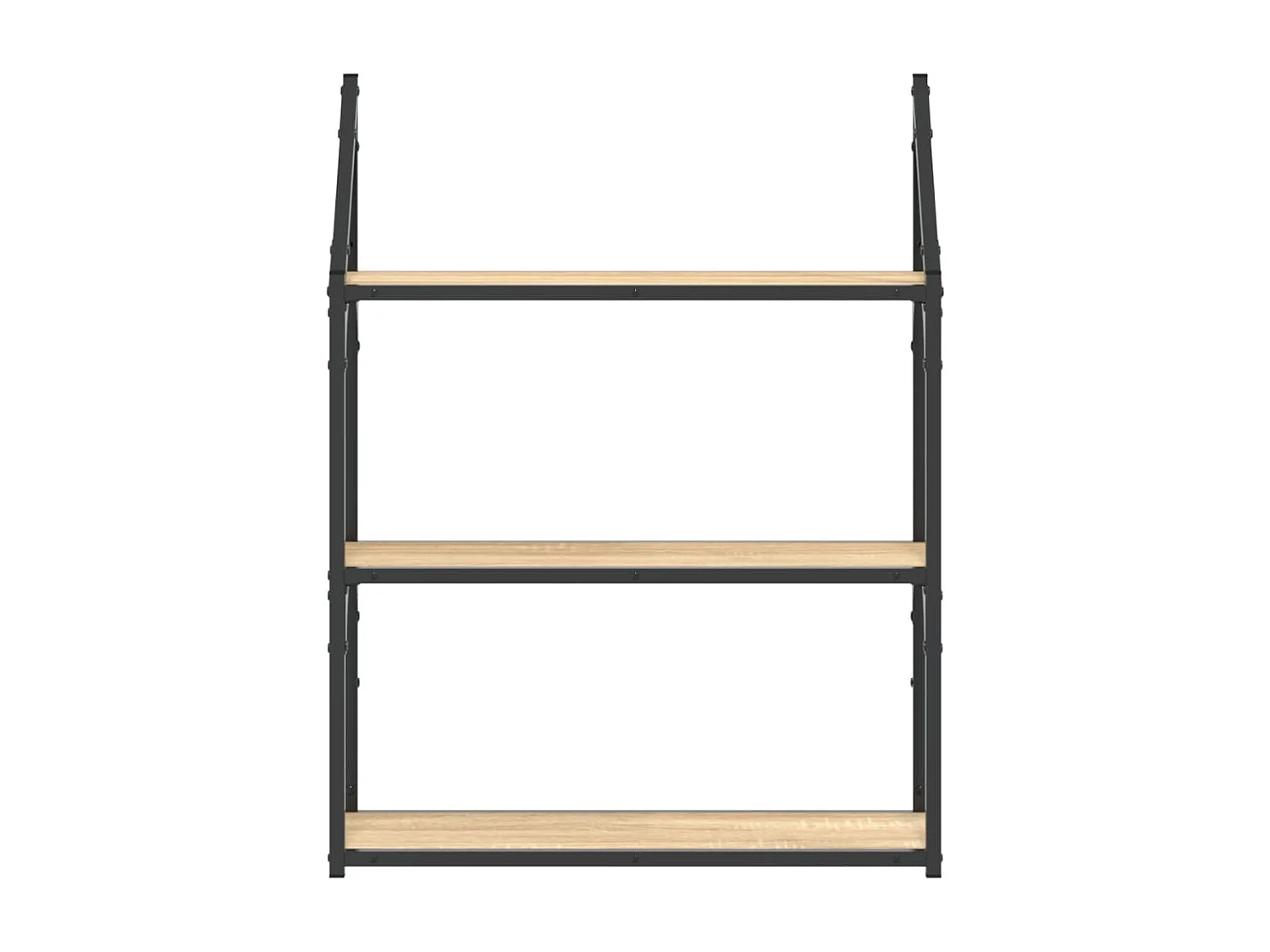 Wandrek 3-laags 60x21x78,5 cm bewerkt hout sonoma eikenkleurig NL409128